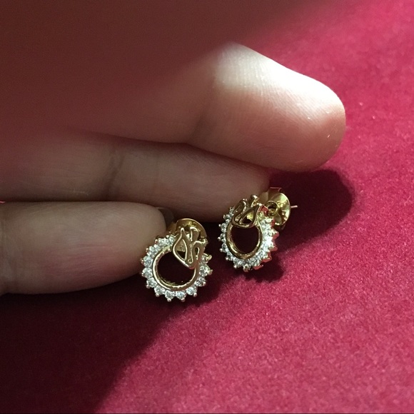 Swan fashion earrings-white stone ring cutest - Picture 5 of 8